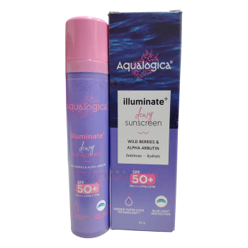 Aqualogica Illuminate+ Dewy Sunscreen SPF50+ With Wild Berries & Alpha Arbutin 50g