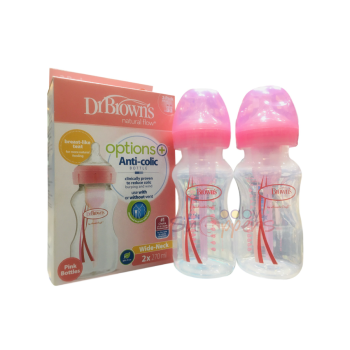 DrBrown's Wide Neck Anti-colic Feeder 270ml Twin Pack