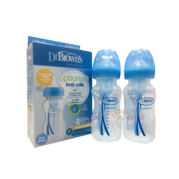 DrBrown's Wide Neck Anti-colic Feeder 270ml Twin Pack