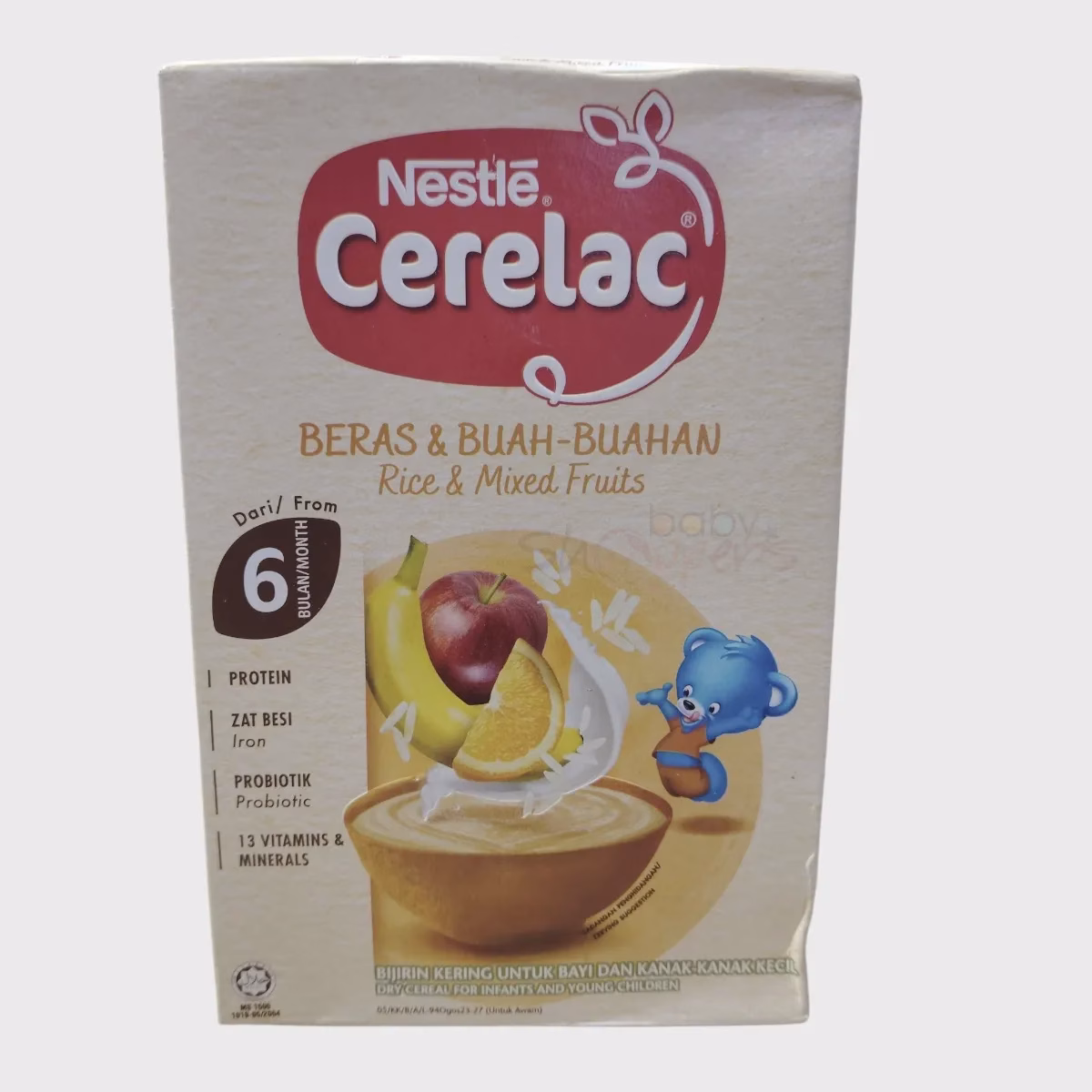 Nestle Cerelac Beras & Buah Buahan Rice & Mixed Fruits 6 Month+ 250g Nestle Cerelac Beras Buah Buahan Rice Mixed Fruits 6 Month 250g Nestle Cerelac Beras & Buah Buahan Rice & Mixed Fruits 6 Month+ 250g