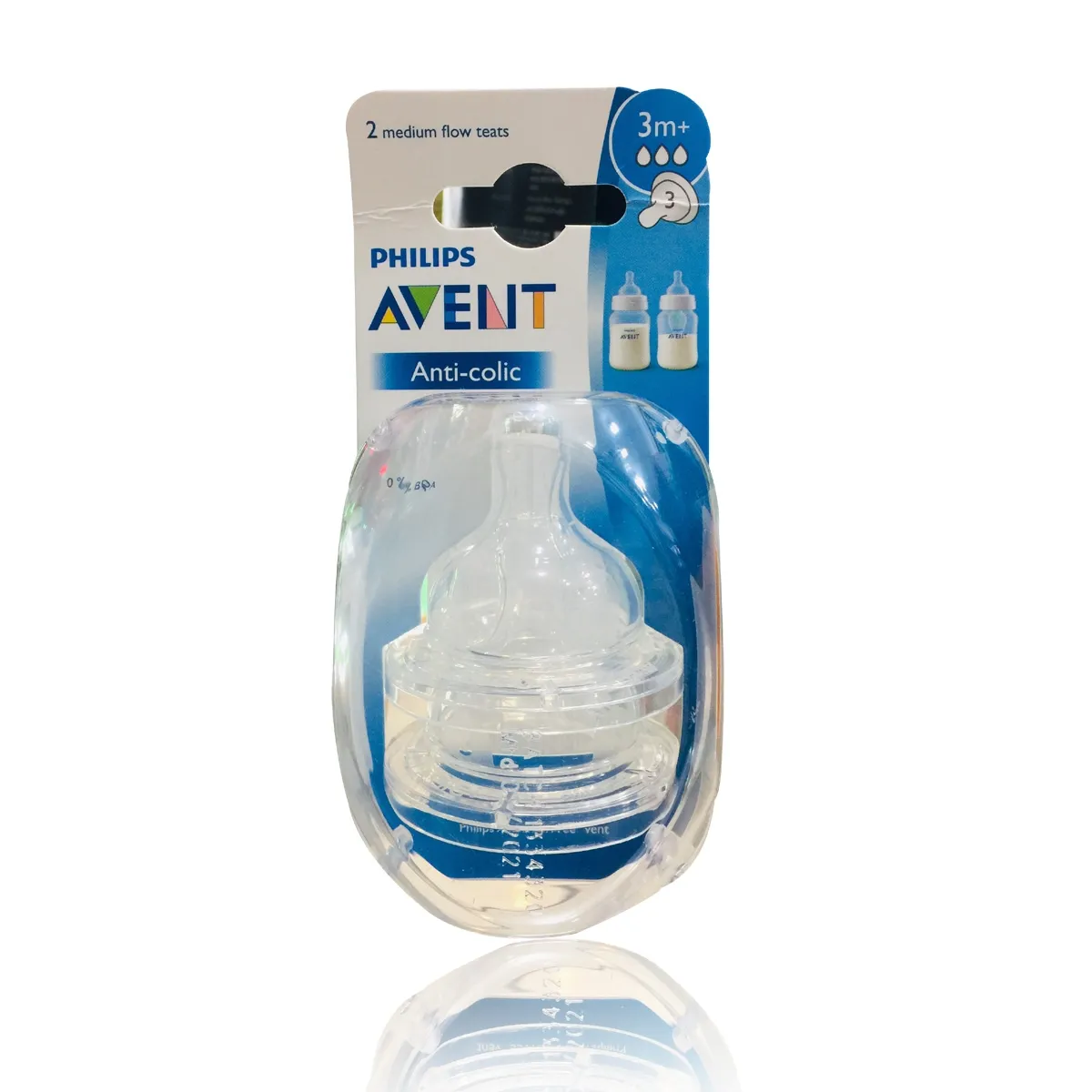 Philips Avent Anti-colic Nipple 3m+ Philips Avent Anti colic Nipple 3m Philips Avent Anti-colic Nipple 3m+