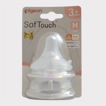 Pigeon SofTouch M (Y-cut) Wide Neck Nipple 3M+