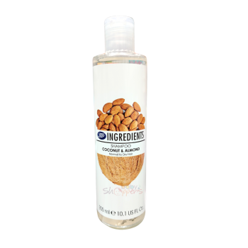 Boots Ingredients Coconut & Almond Shampoo  Normal to Dry Hair 300ml