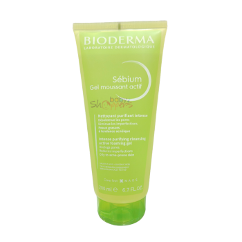 Bioderma Sebium Gel Moussant Actif Intense Purifying Cleansing Active Foaming Gel 200ml