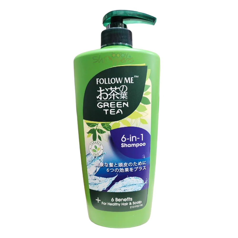 Follow Me 6 in 1 Green Tea Shampoo 650ml Follow Me 6 in 1 Green Tea Shampoo 650ml Follow Me 6 in 1 Green Tea Shampoo 650ml