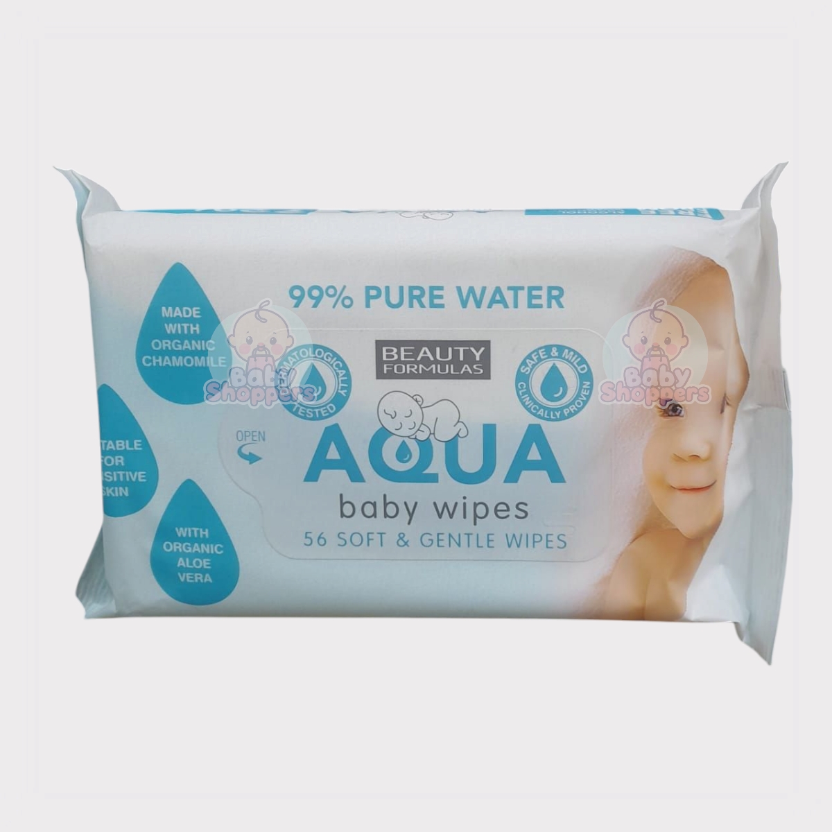 Beauty Formulas Aqua Baby Wipes 56pcs Beauty Formulas Aqua Baby Wipes 56pcs Beauty Formulas Aqua Baby Wipes 56pcs