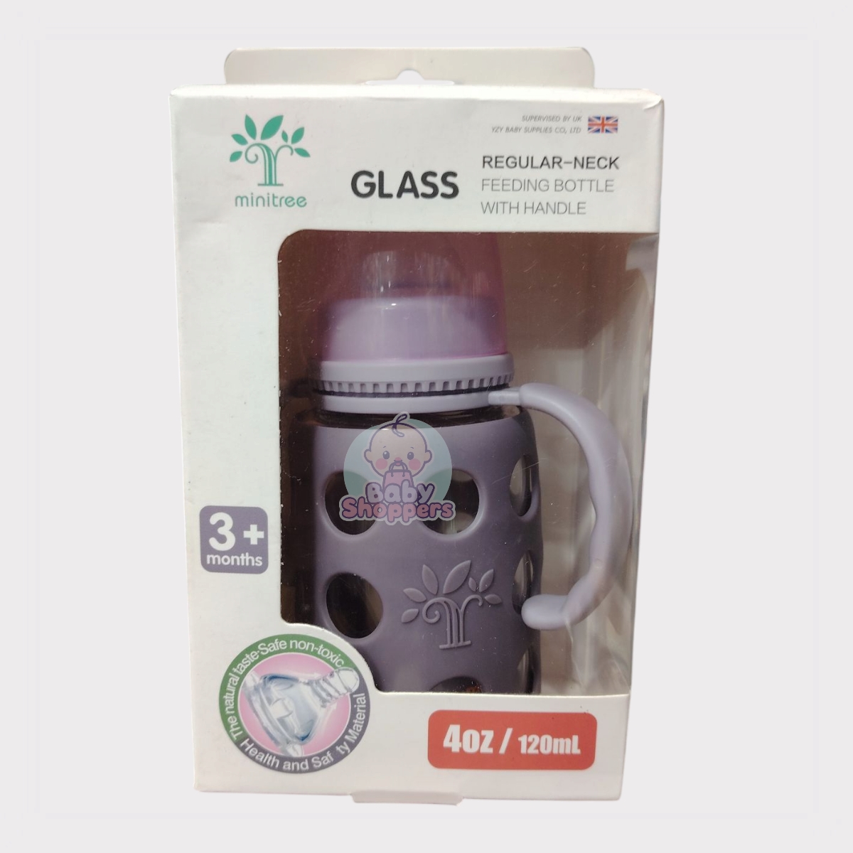 Minitree Glass Regular Neck Feeding Bottle 3m+ 120ml Minitree Glass Regular Neck Feeding Bottle 3m 120ml Minitree Glass Regular Neck Feeding Bottle 3m+ 120ml