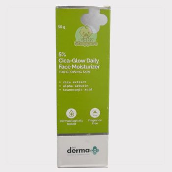 The Derma Co 5% Cica-Glow Daily Face Moisturizer for Glowing Skin 50g