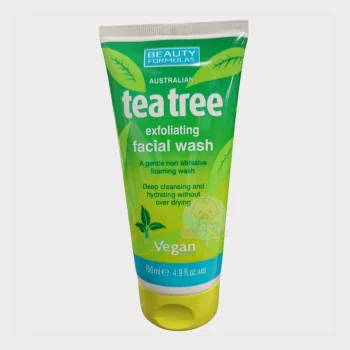 Beauty Formulas Tea Tree Exfoliating Facial Wash 150ml