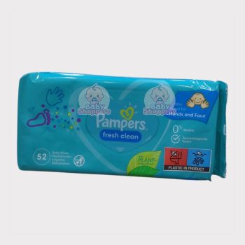 Pampers Fresh Clean Hands and Face Baby Wipes 52pcs