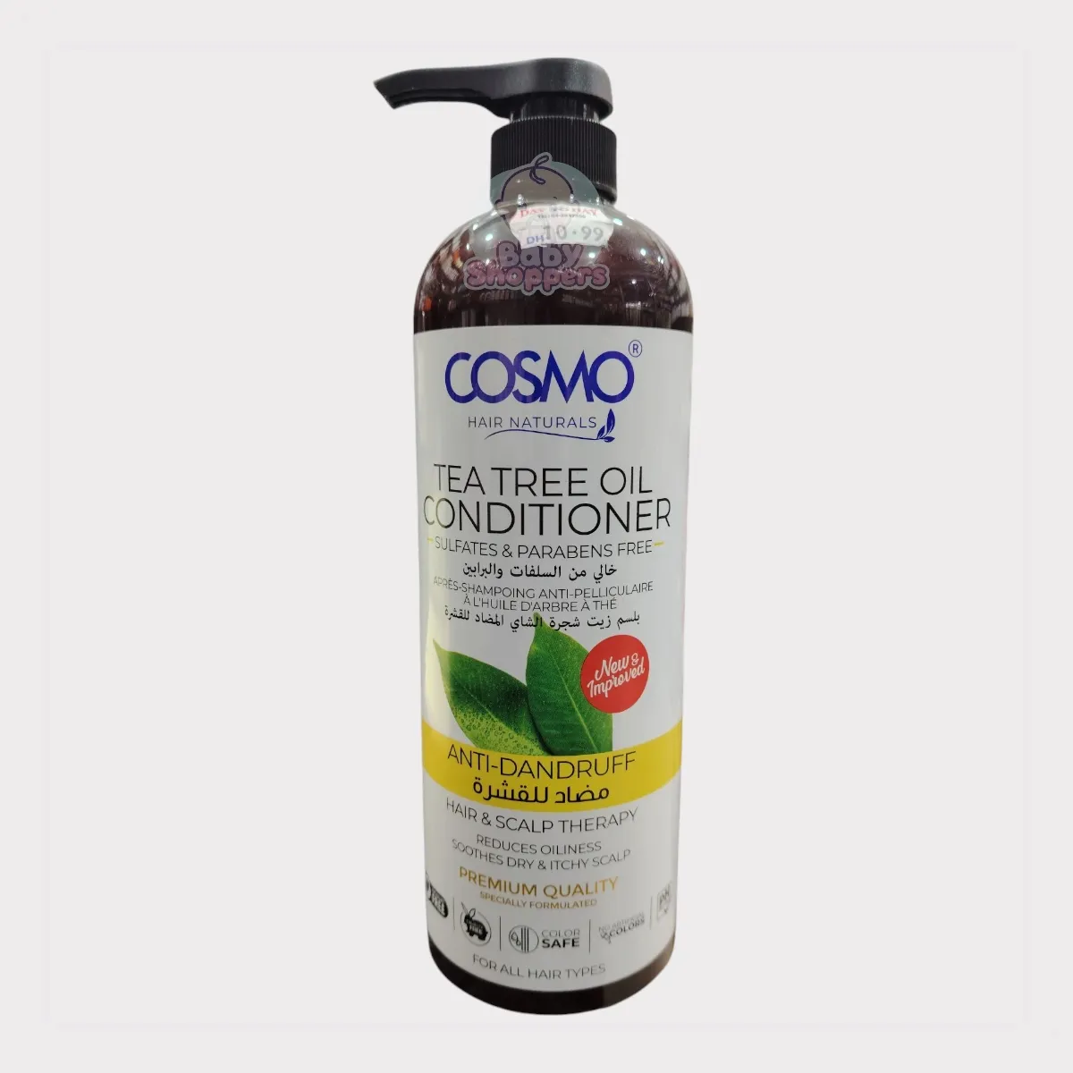 Cosmo Tea Tree Oil Anti-Dandruff Conditioner 1000ml Combat dandruff and nourish your hair with Cosmo Tea Tree Oil Anti-Dandruff Conditioner 1000ml, available at BabyShoppers.