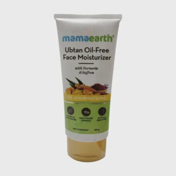 Hydrate and brighten your skin with Mamaearth Ubtan Oil-Free Face Moisturizer 80g. Apply daily for radiant, soft, and refreshed skin.