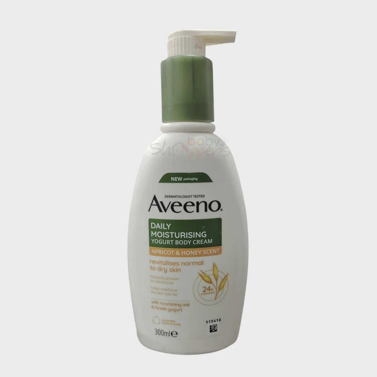Aveeno Daily Moisturising Yogurt Body Cream Apricot & Honey Scent 300ml Aveeno Daily Moisturising Yogurt Body Cream