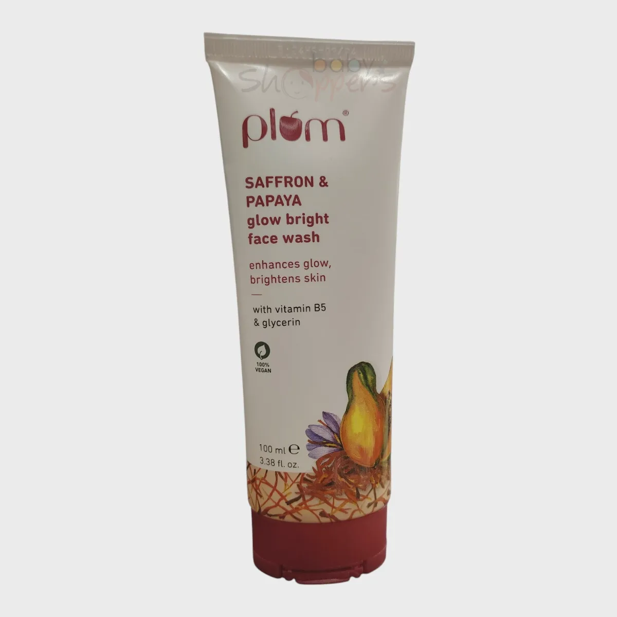 Plum Saffron & Papaya Glow Bright Face Wash 100ml Plum Saffron Papaya Glow Bright Face Wash 100ml Plum Saffron & Papaya Glow Bright Face Wash 100ml