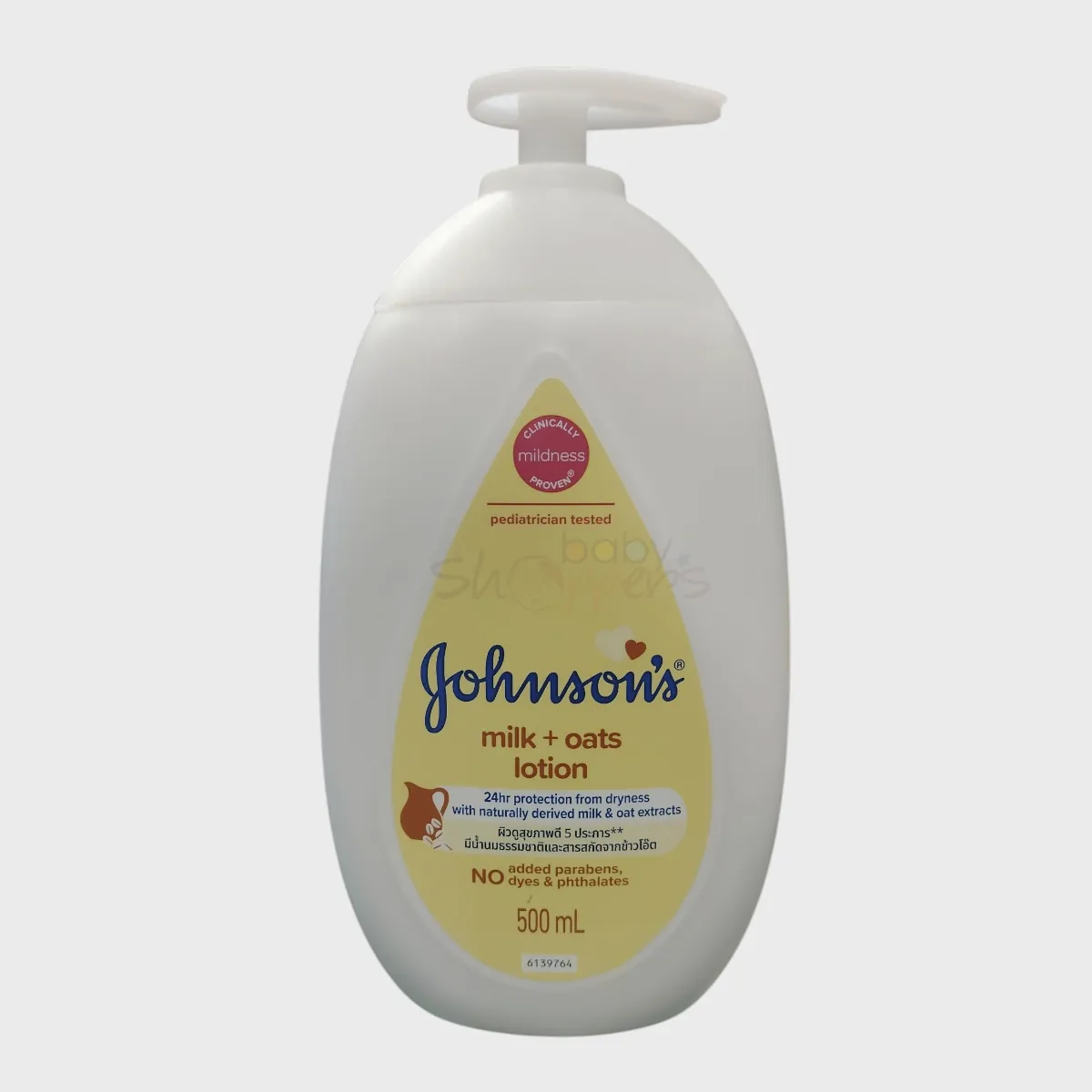 Johnsons Milk + Oats Lotion 500ml Restore and nourish dry skin with the gentle power of Johnsons Milk + Oats Lotion 500ml, available at BabyShoppers.