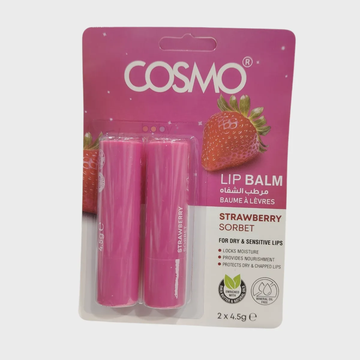 Cosmo Strawberry Sorbet Lip Balm 4.5g Cosmo Strawberry Sorbet Lip Balm 4.5g