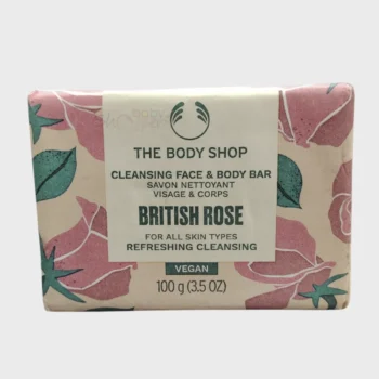 The Body Shop British Rose Cleansing Face & Body Bar 100g