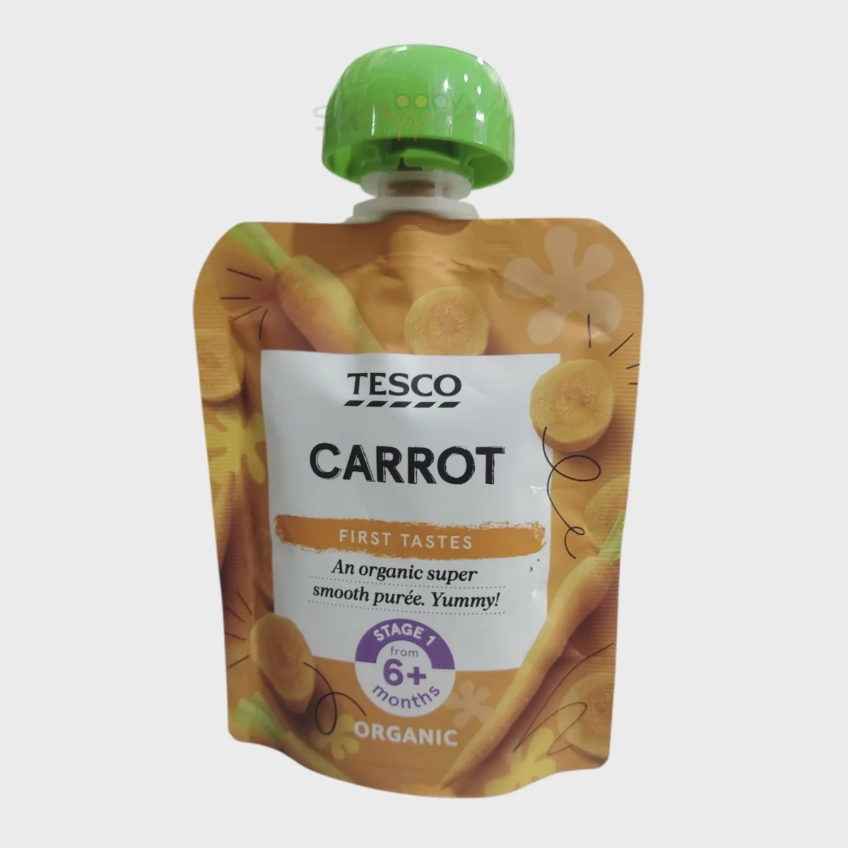 Tesco Baby Organic Carrot Pouch 6m+ 70g Tesco Baby Organic Carrot Pouch 6m+ 70g