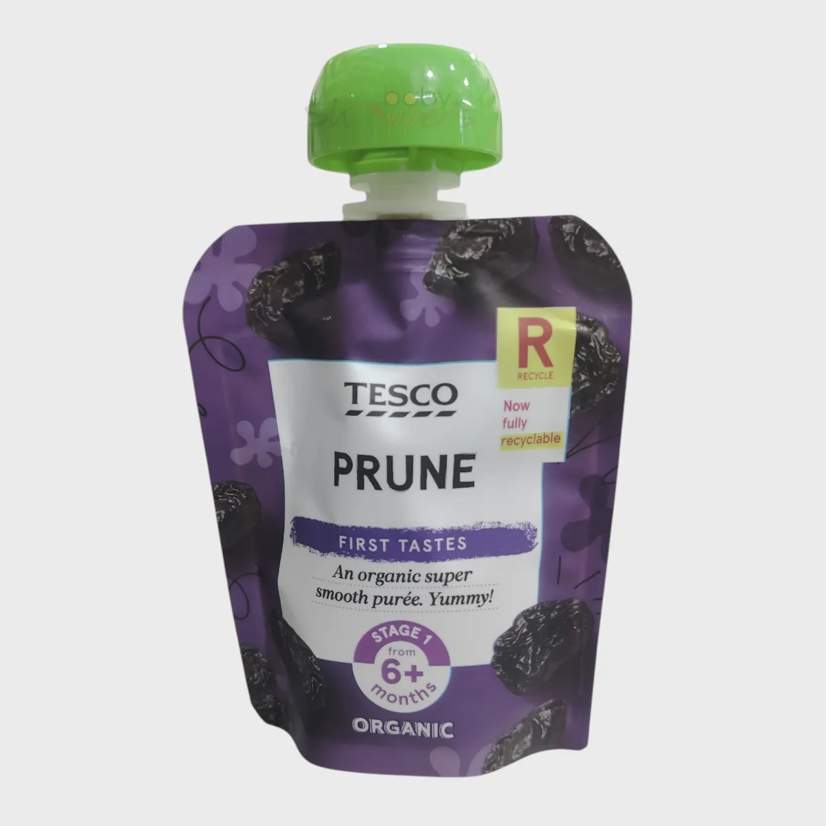 Tesco Baby Organic Prune Pouch 6m+ 70g Tesco Baby Organic Prune Pouch 6m+ 70g