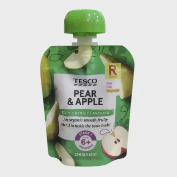 Tesco Organic Pear & Apple Pouch 6m+ 70g